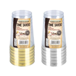 Plastic Picnic Cups with gold or silver rim